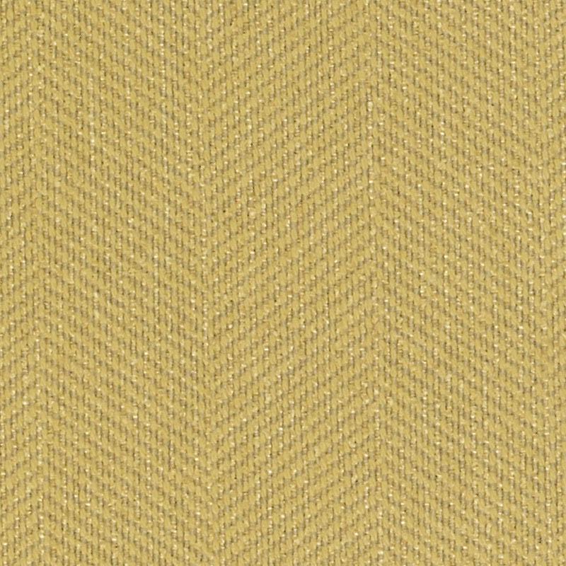Mustard yellow herringbone tweed fabric texture, woven with subtle metallic threads.