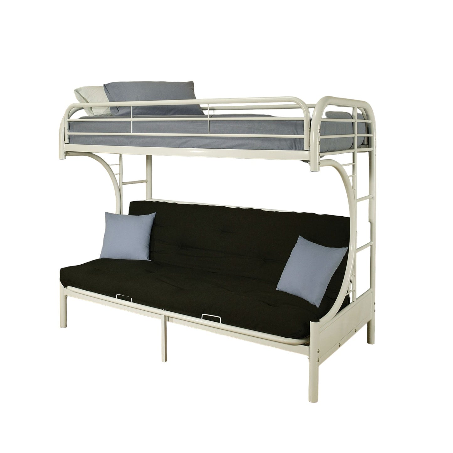 Black Twin Over Full Contemporary Metal Bunk Bed