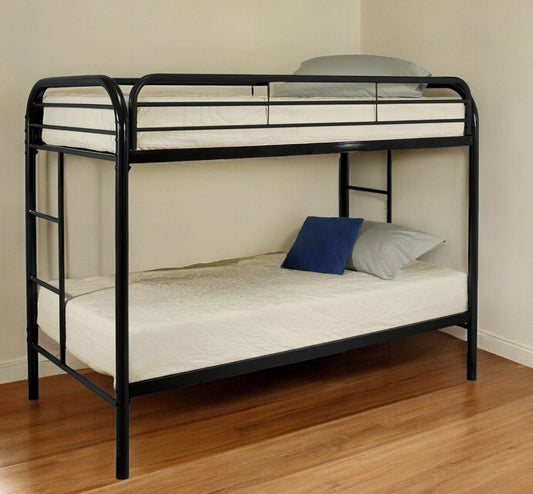 78" X 41" X 60" Twin Over Twin Rainbow Metal Tube Bunk Bed