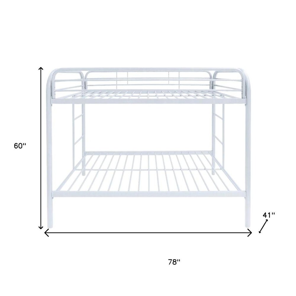 Black Twin Over Twin Metal Bunk Bed