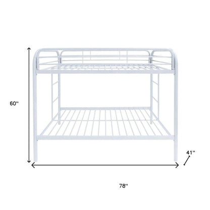 Black Twin Over Twin Metal Bunk Bed