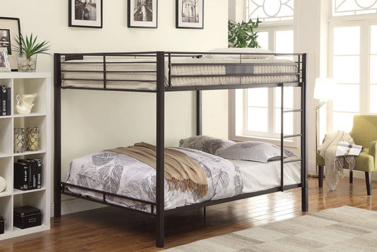 Black Queen Over Queen Bunk Bed