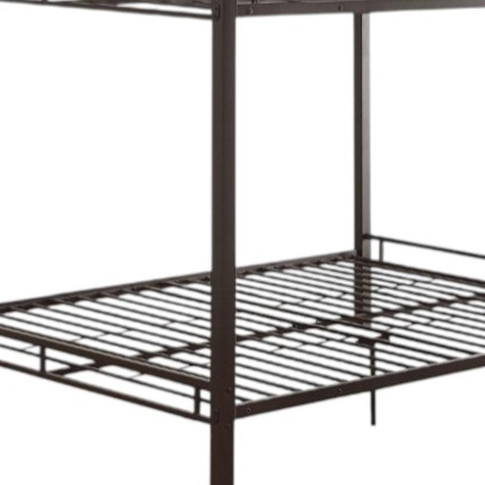 Black Queen Over Queen Bunk Bed