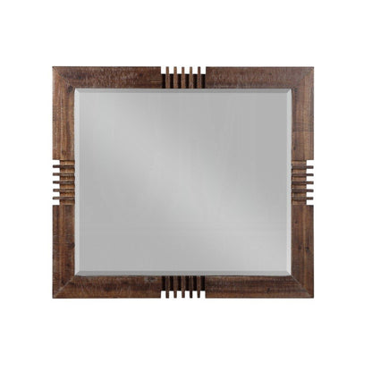 Reclaimed Oak Finish Rectangular Mirror