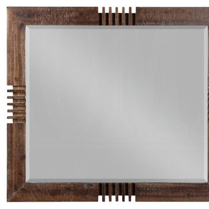 Reclaimed Oak Finish Rectangular Mirror
