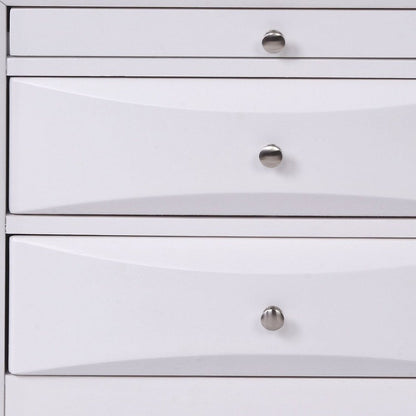 Elegant White 3 Drawer Nightstand