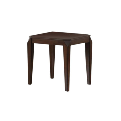 23" Dark Brown Solid Wood End Table