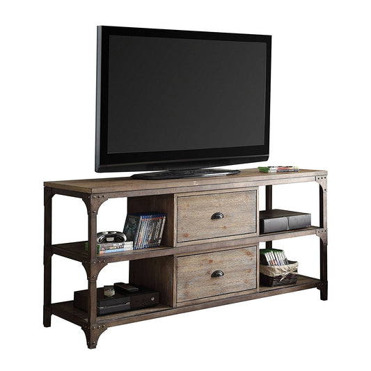 60" Enclosed and Open Storage TV Stand