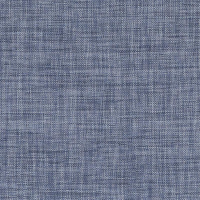 Blue woven fabric texture with denim-like chambray, interlaced light and dark blue threads.