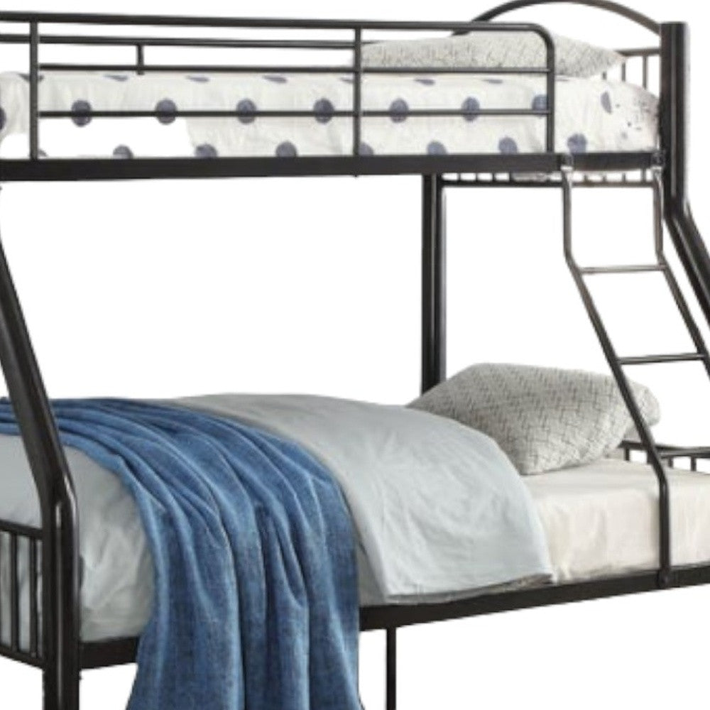 78" X 56" X 67" Twin Over Full Black Bunk Bed