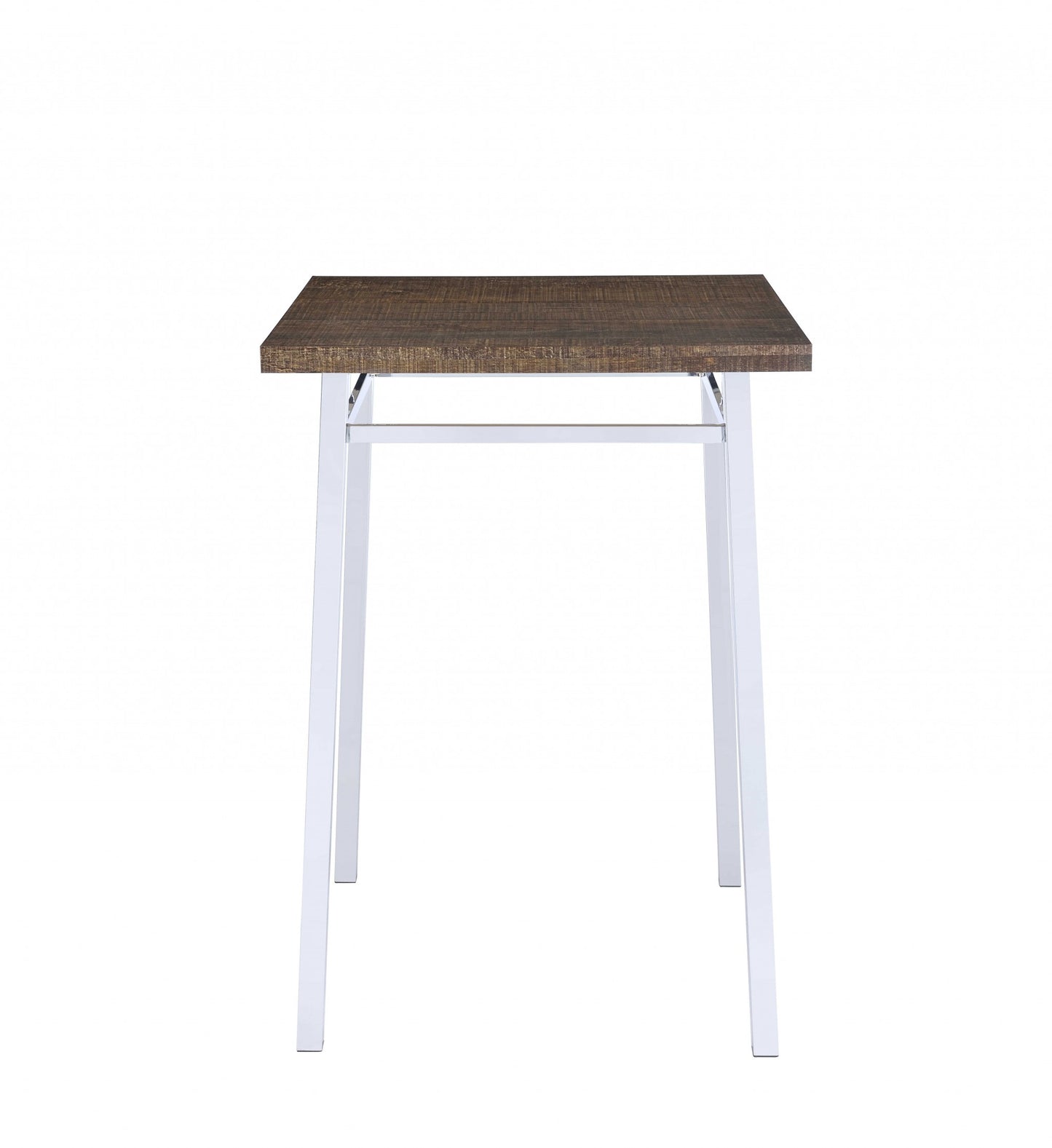 30" Brown And White Square Manufactured Wood Bar Table