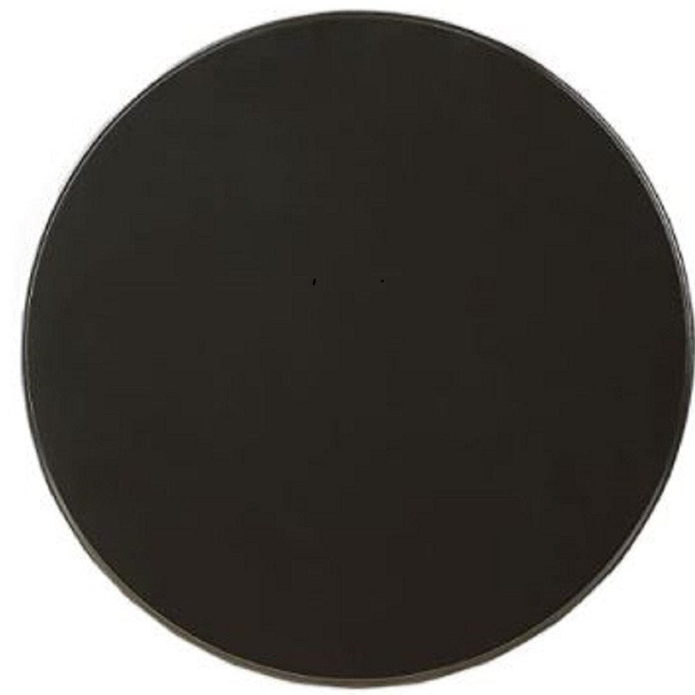 22" Black Wood Round Pedestal End Table