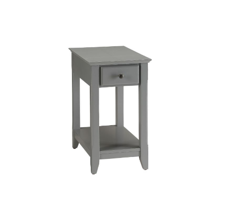 23" Gray Solid and Manufactured Wood End Table