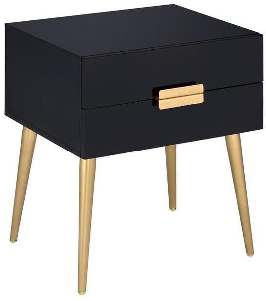 Sleek Two Drawer End Table