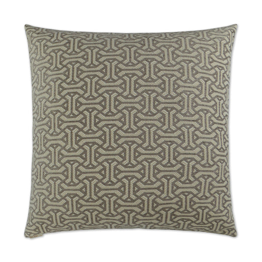 D.V. KAP HOME   24" x 24" Twist And Shout Pillow - Mink Geometric    - 2864-M-2424