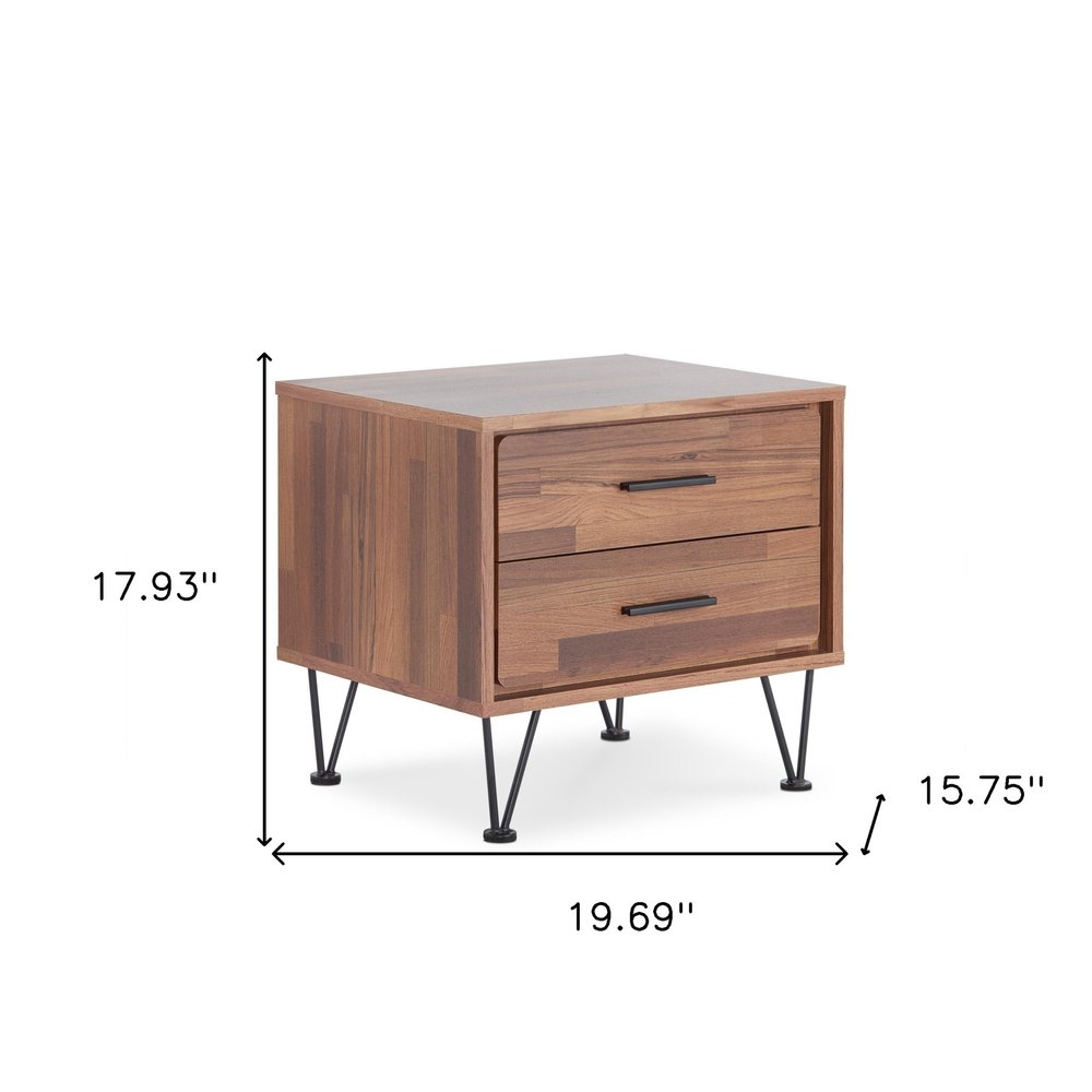 20" White Nightstand With Manufactured Wood Top
