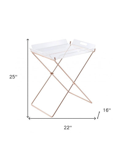 22" Metal Folding Butler Table