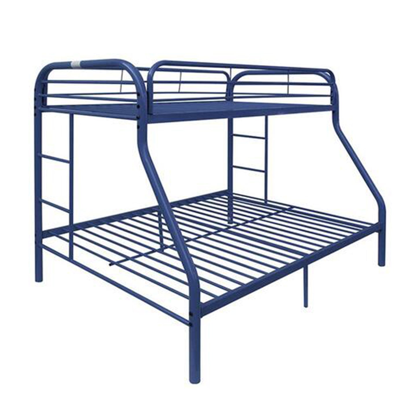 78" X 54" X 60" Twin Over Full Blue Metal Tube Bunk Bed