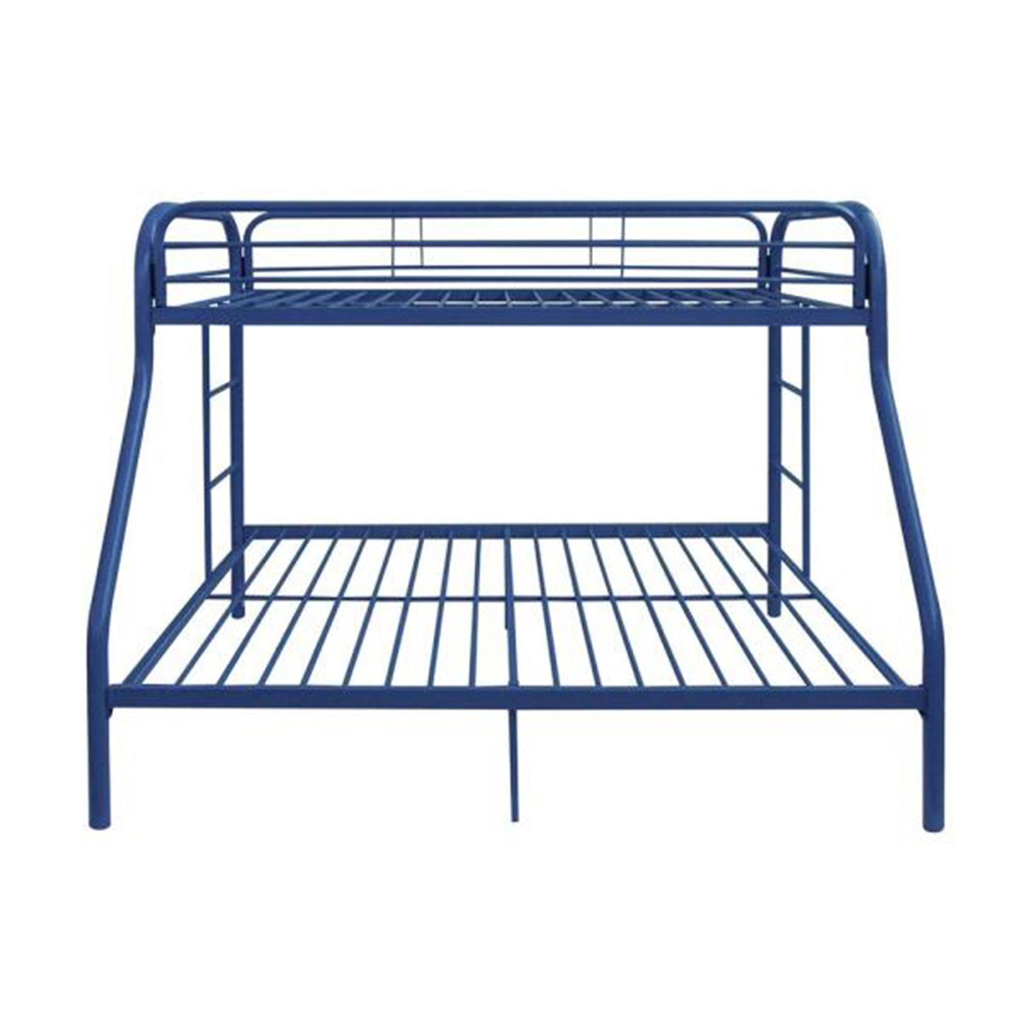 78" X 54" X 60" Twin Over Full Blue Metal Tube Bunk Bed