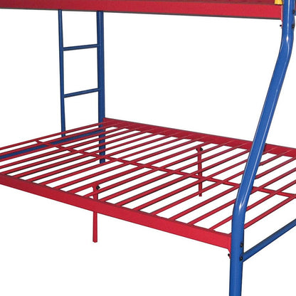 78" X 54" X 60" Twin Over Full Purple Metal Tube Bunk Bed