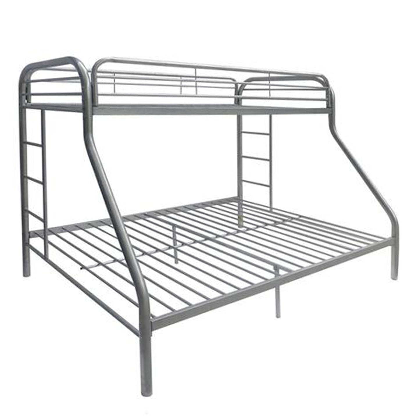 78" X 54" X 60" Twin Over Full Blue Metal Tube Bunk Bed