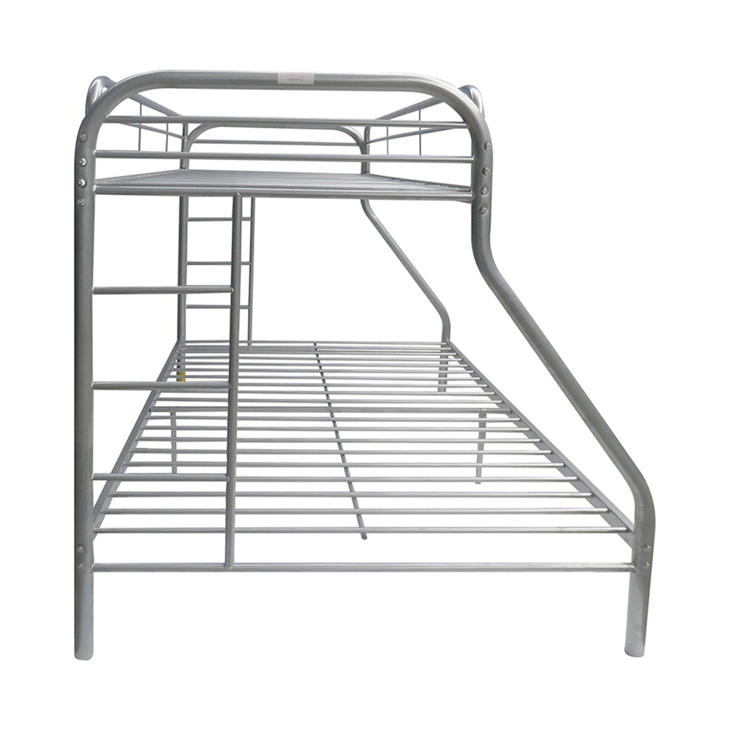 White Twin Over Full Contemporary Metal Bunk Bed