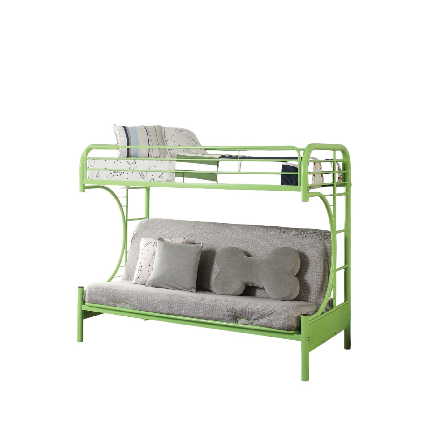 Black Twin Over Full Contemporary Metal Bunk Bed