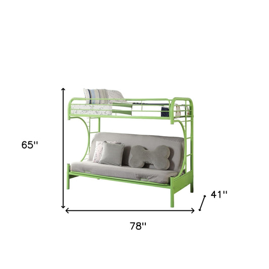 White Twin Contemporary Metal Bunk Bed