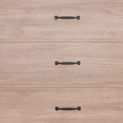 31" Oak Wood Five Drawer Dresser