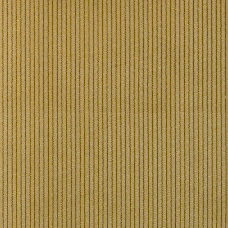 Mustard-yellow ribbed fabric swatch with vertical ridges.