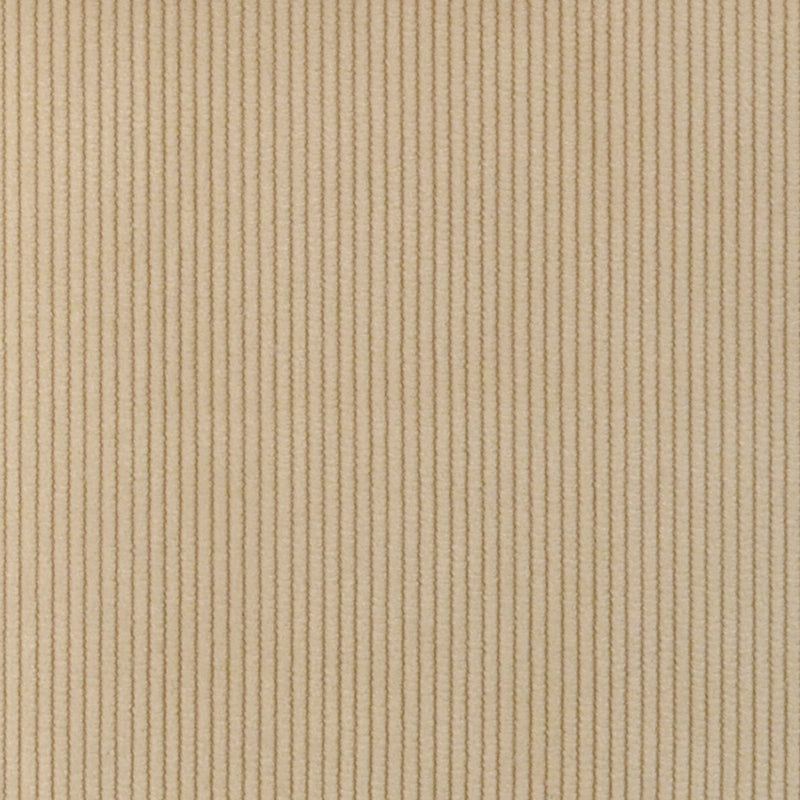 Beige corduroy fabric with vertical ridges, soft ribbed textile.