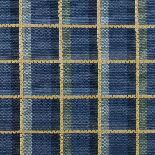Duralee Monogram 190177H | 207-Cobalt  Upholstery     - 288519
