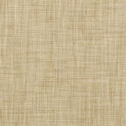 Beige woven upholstery fabric texture with a visible crosshatch weave in natural, warm straw tones.