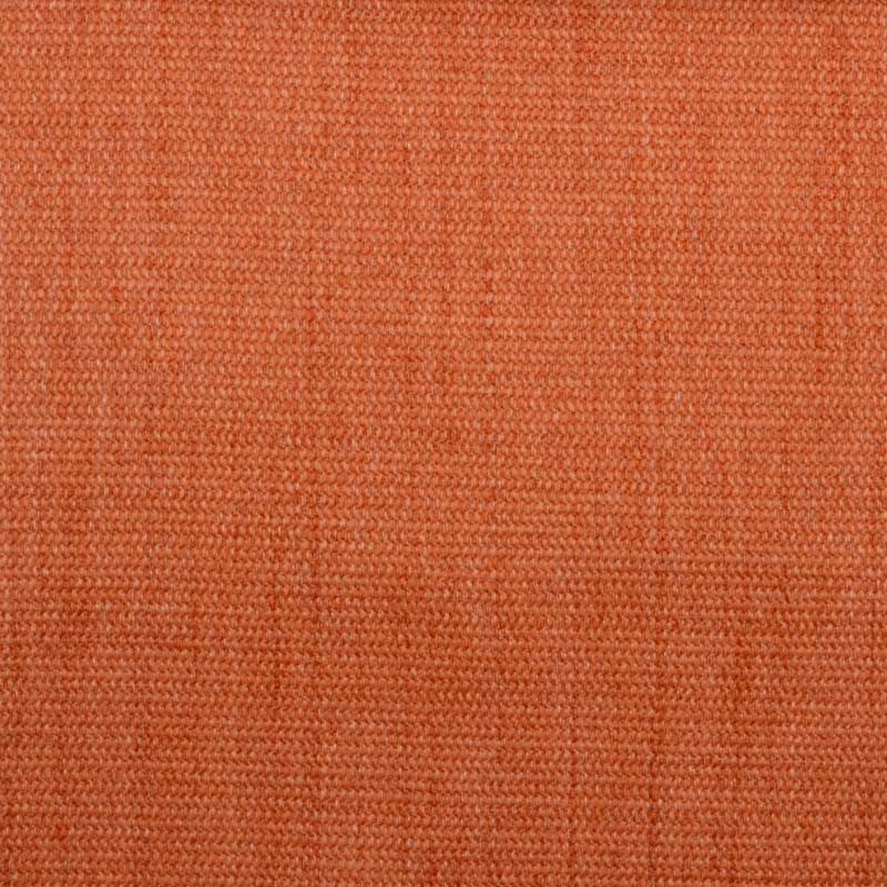 Close-up of orange upholstery fabric showing a tight weave and visible fibers.