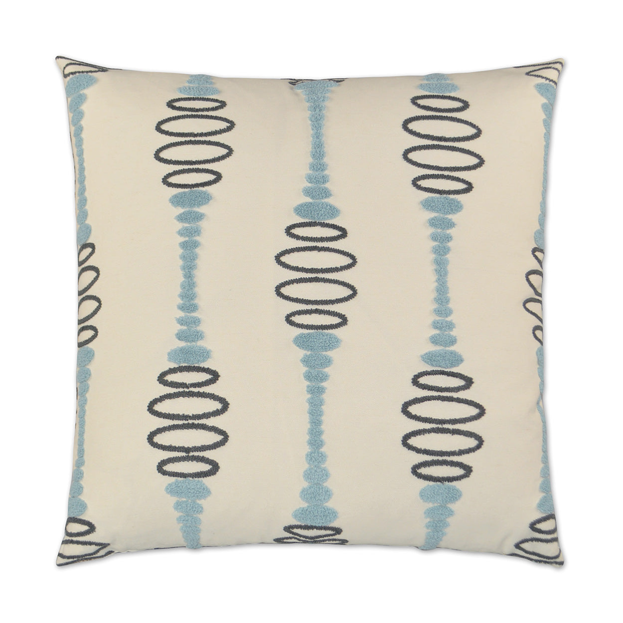 D.V. KAP HOME   24" x 24" Pogo Pillow - Blue Modern, Textured    - 2891-B-2424