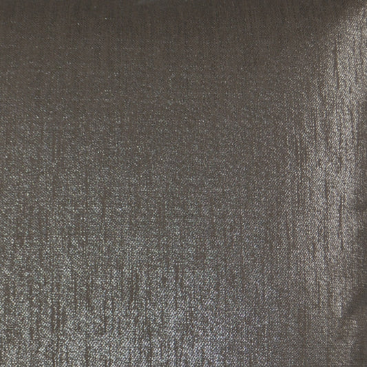Close-up of dark gray fabric with subtle metallic sheen and fine woven texture.