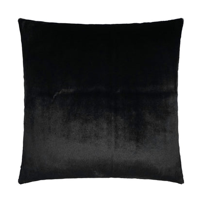 D.V. KAP HOME   24" x 24" Furocious Pillow - Black Faux Fur    - 2893-B-2424