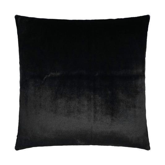 D.V. KAP HOME   24" x 24" Furocious Pillow - Black Faux Fur    - 2893-B-2424