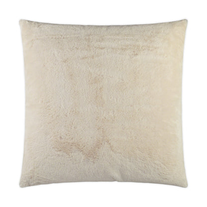 D.V. KAP HOME   24" x 24" Furocious Pillow - Cream Faux Fur    - 2893-C-2424