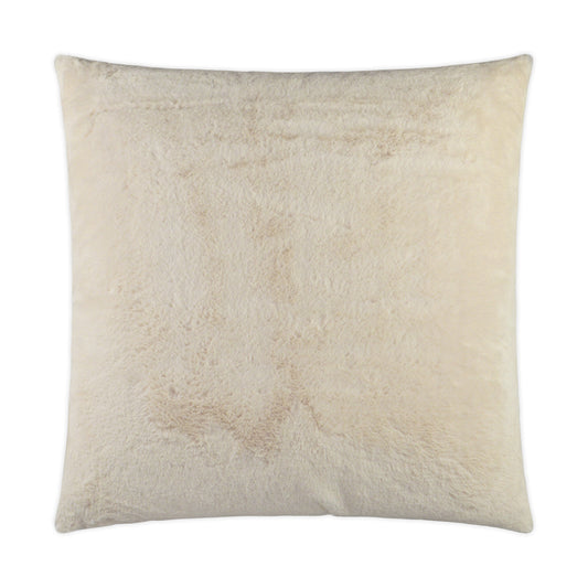 D.V. KAP HOME   24" x 24" Furocious Pillow - Cream Faux Fur    - 2893-C-2424