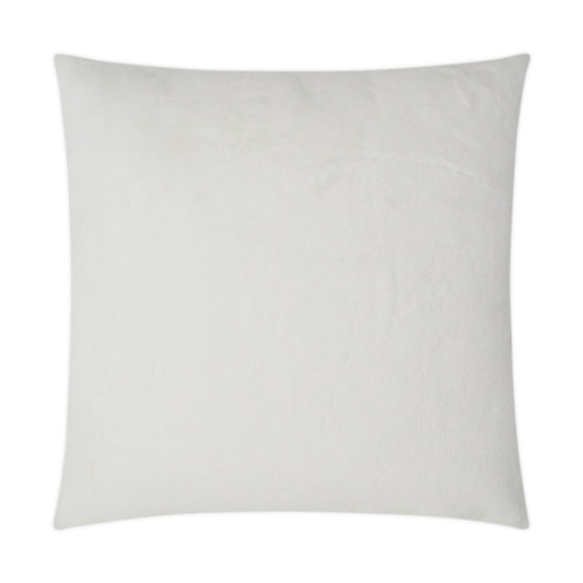 D.V. KAP HOME   24" x 24" Furocious Pillow - Swan Faux Fur    - 2893-S-2424