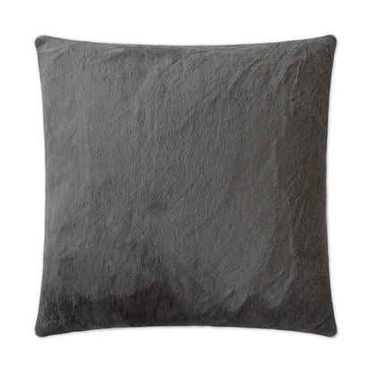 D.V. KAP HOME   24" x 24" Furocious Pillow - Steel Faux Fur    - 2893-ST-2424