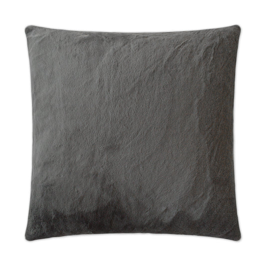 D.V. KAP HOME   24" x 24" Furocious Pillow - Steel Faux Fur    - 2893-ST-2424