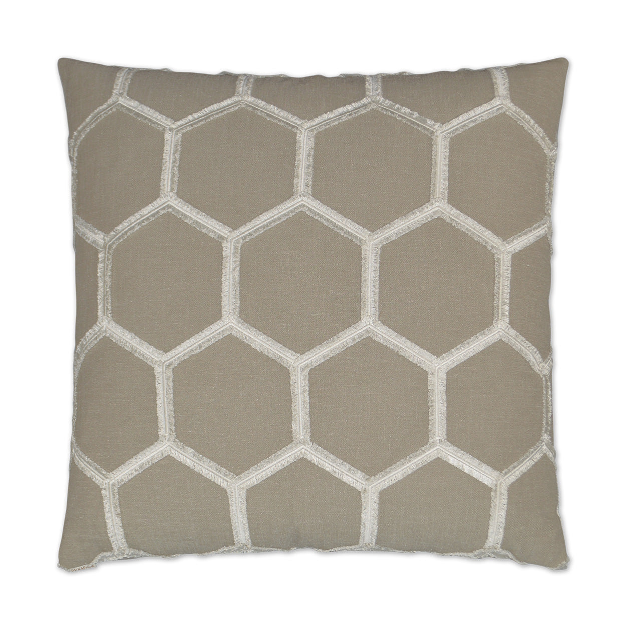 D.V. KAP HOME   24" x 24" Hex Pillow Textured, Geometric    - 2900-2424