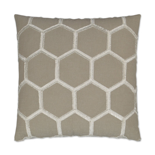 D.V. KAP HOME   24" x 24" Hex Pillow Textured, Geometric    - 2900-2424