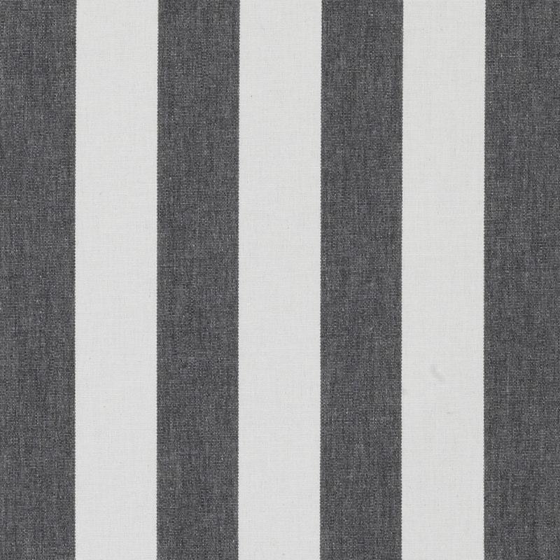 Woven fabric with bold vertical black & white stripes, upholstery or drapery fabric.