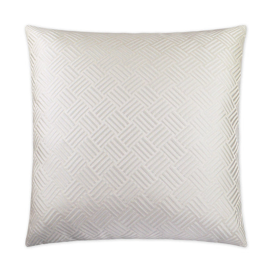 D.V. KAP HOME   24" x 24" Open Door Pillow - Bone Solid, Geometric    - 2904-B-2424
