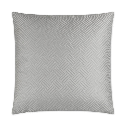 D.V. KAP HOME   24" x 24" Open Door Pillow - Platinum Solid, Geometric    - 2904-P-2424