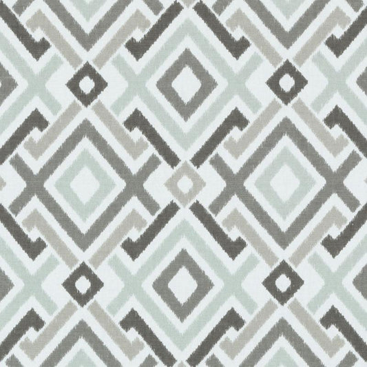 Duralee 42500 | 680-Aqua/Cocoa  Print     - 291467