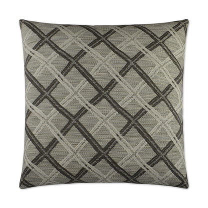 D.V. KAP HOME   24" x 24" Passata Pillow - Taupe Plaid - Check    - 2916-T-2424